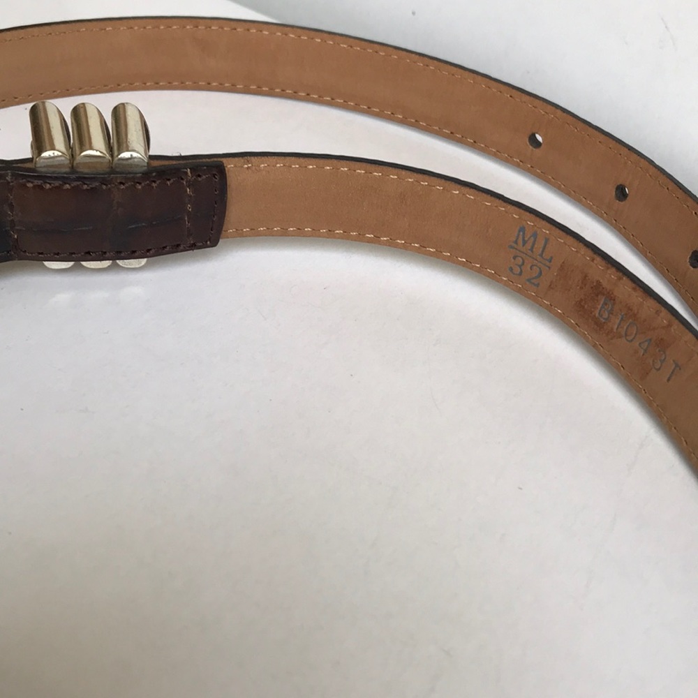 Vintage dark brown/silver Brighton leather belt - Picture 7 of 11